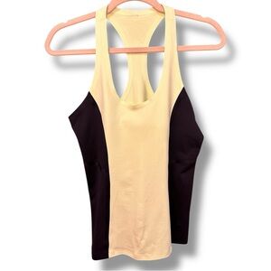 Lululemon Two-Tone Racerback Tank Top. Approximate size: 8